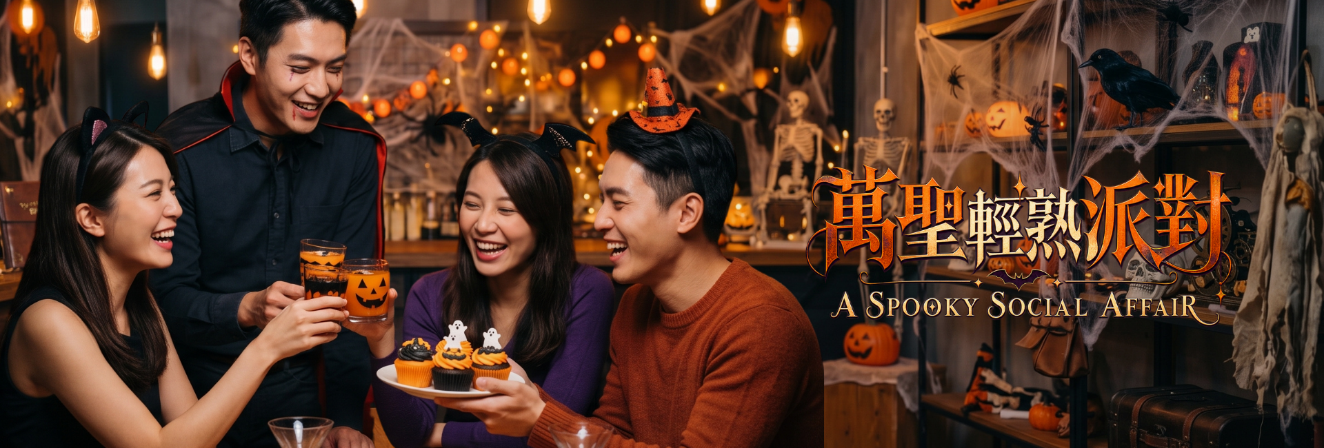 萬聖魅影狂歡夜｜大人系限時快速輪桌派對
